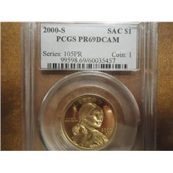 2000-S SACAGAWEA DOLLAR PCGS PR69 DCAM