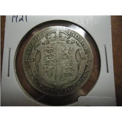 1921 GREAT BRITAIN SILVER HALF CROWN