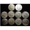 Image 1 : 10 ASSORTED 40% SILVER JOHN F. KENNEDY HALVES