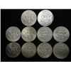 Image 2 : 10 ASSORTED 40% SILVER JOHN F. KENNEDY HALVES