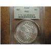 Image 1 : 1887 MORGAN SILVER DOLLAR PCGS MS63