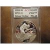 Image 1 : 1993-W WWII SILVER DOLLAR ACG PR68