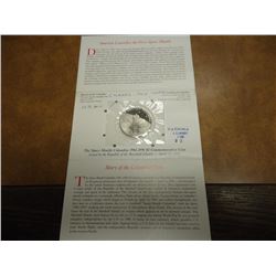 1991 MARSHALL ISLANDS $5 COMMEMORATIVE COIN COLUMBIA SPACE SHUTTLE