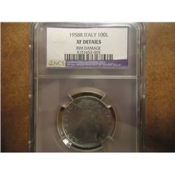 1958-R ITALY 100 LIRE NCS XF DETAILS