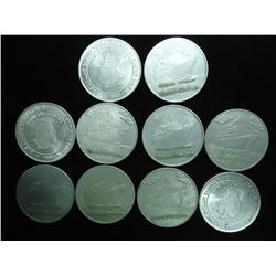 10 ASSORTED CASINO/GAMING TOKENS FROM CLOSED CASINOS