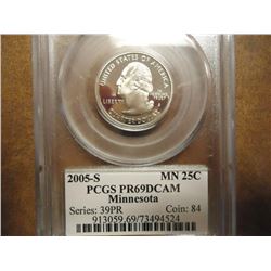 2005-S MINNESOTA QUARTER PCGS PR69 DCAM