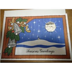 ISLE OF MAN XMAS CARD WITH 1989 50 PENCE COIN