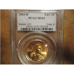 2003-D SACAGAWEA DOLLAR PCGS MS65