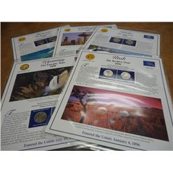 ALL 5-2007-P & D 50 STATE QUARTERS UNC ON CARDS AS SHOWN