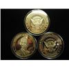 Image 2 : 3-2009 BARACK OBAMA INAUGURATION TOKENS (PF) ALL THREE ARE GOLD IN COLOR