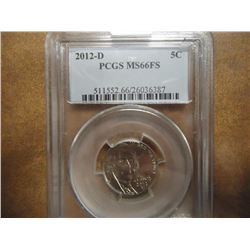 2012-D JEFFERSON NICKEL PCGS MS66FS