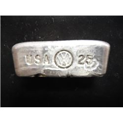 UNIQUE HAND CAST  2 TROY OZ. .999 FINE SILVER VW INGOT