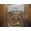 Image 1 : 1942 TYPE 1 JEFFERSON NICKEL PCGS AU58