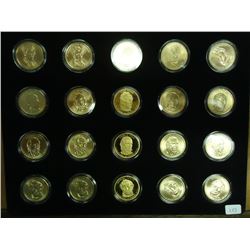 2009 PRESIDENTIAL DOLLAR SET 20-COINS P & D UNCS P & D SATIN FINISH AND S MINT PROOFS