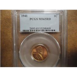 1941 LINCOLN CENT PCGS MS65RD