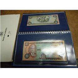 1977 BANK OF JAMAICA 4 BANK NOTE SET $1, $2, $5 AND $10 BILLS ALL SERIAL NUMBER STAR 003815, ORIGINA