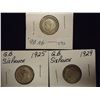 Image 1 : 1914,1925 & 1929 GREAT BRITAIN SILVER 6 PENCE