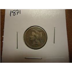 1871 THREE CENT PIECE (NICKEL)