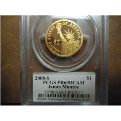 2008-S MONROE DOLLAR PCGS PR69 DCAM