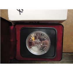 1975 CANADA CALGARY SILVER DOLLAR PROOF .3750 OZ. ASW, ORIGINAL ROYAL CANADIAN MINT PACKAGING