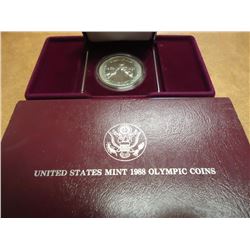 1988-S US OLYMPIC PROOF SILVER DOLLAR ORIGINAL US MINT PACKAGING