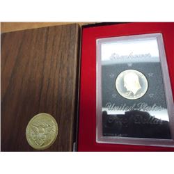 1974-S IKE SILVER DOLLAR PROOF (BROWN PACK)