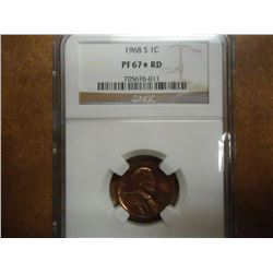 1968-S LINCOLN CENT NGC PF67 STAR RD