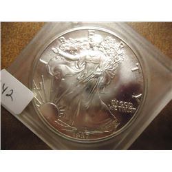1987 AMERICAN SILVER EAGLE UNC