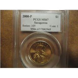 2000-P SACAGAWEA DOLLAR PCGS MS67