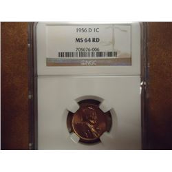 1956-D LINCOLN CENT NGC MS64RD