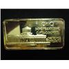 Image 1 : 1 TROY OZ .999 FINE SILVER INGOT GOLD PLATED OHIO
