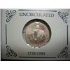 Image 1 : 1982-D WASHINGTON COMMEMORATIVE SILVER HALF UNC, ORIGINAL US MINT PACKAGING