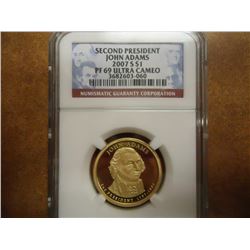 2007-S ADAMS DOLLAR NGC PF69 ULTRA CAMEO