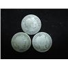 Image 1 : 1909,1912-S & 1914 BARBER DIMES