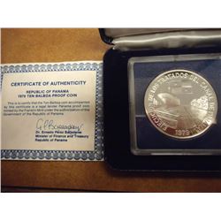 1979 PANAMA SILVER 10 BALBOA PF COIN ORIGINAL MINT PACKAGING