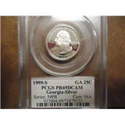 1999-S SILVER GEORGIA QUARTER PCGS PR69 DCAM