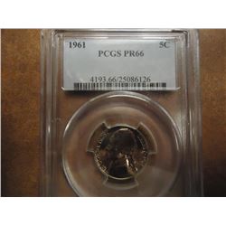 1961 JEFFERSON NICKEL PCGS PR66