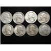 Image 1 : 8 ASSORTED WASHINGTON SILVER QUARTERS