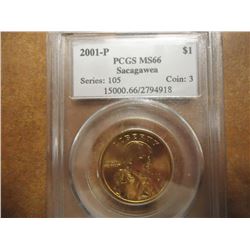 2001-P SACAGAWEA DOLLAR PCGS MS66