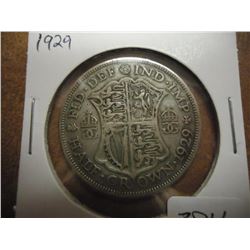 1929 GREAT BRITAIN SILVER HALF CROWN