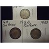 Image 1 : 1930,32 & 1933 GREAT BRITAIN SILVER 6 PENCE