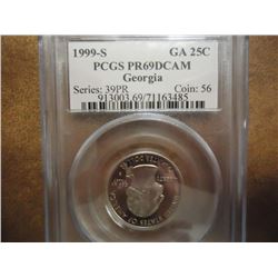 1999-S GEORGIA QUARTER PCGS PR69 DCAM