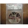 Image 1 : 1986-S STATUE OF LIBERTY SILVER DOLLAR ACG PR66