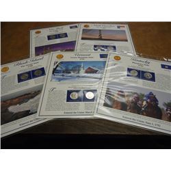 COIN & STAMP SET UNC OF ALL 5-2001-P & D STATE QUARTERS