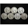 Image 1 : 7 ASSORTED 1930'S WASHINGTON SILVER QUARTERS