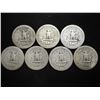 Image 2 : 7 ASSORTED 1930'S WASHINGTON SILVER QUARTERS