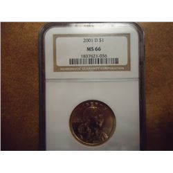 2001-D SACAGAWEA DOLLAR NGC MS66