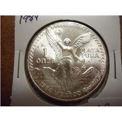 1984 MEXICO SILVER 1 ONZA LIBERTAD UNC