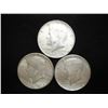 Image 1 : 3-1964 90% SILVER KENNEDY HALF DOLLARS