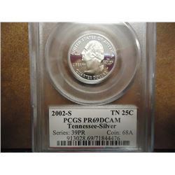 2002-S SILVER TENNESSEE QUARTER PCGS PR69 DCAM